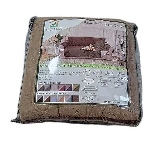 U-NICE HOME Reversible Sofa Cover Couch Cover for Dogs with Elastic Straps New - Picture 1 of 4